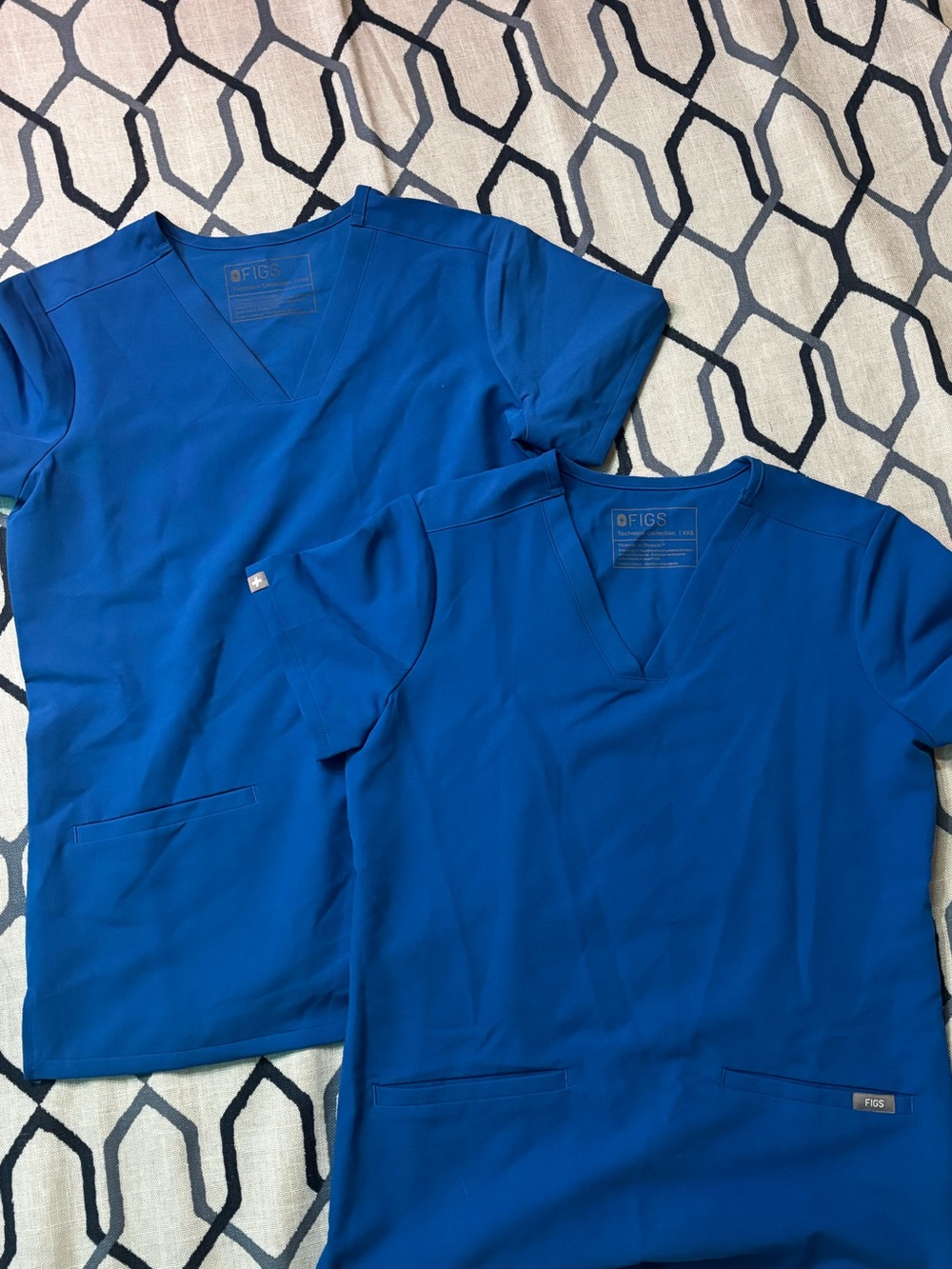 FIGS Royal Blue Casma Top 2 a set XXS NWOT